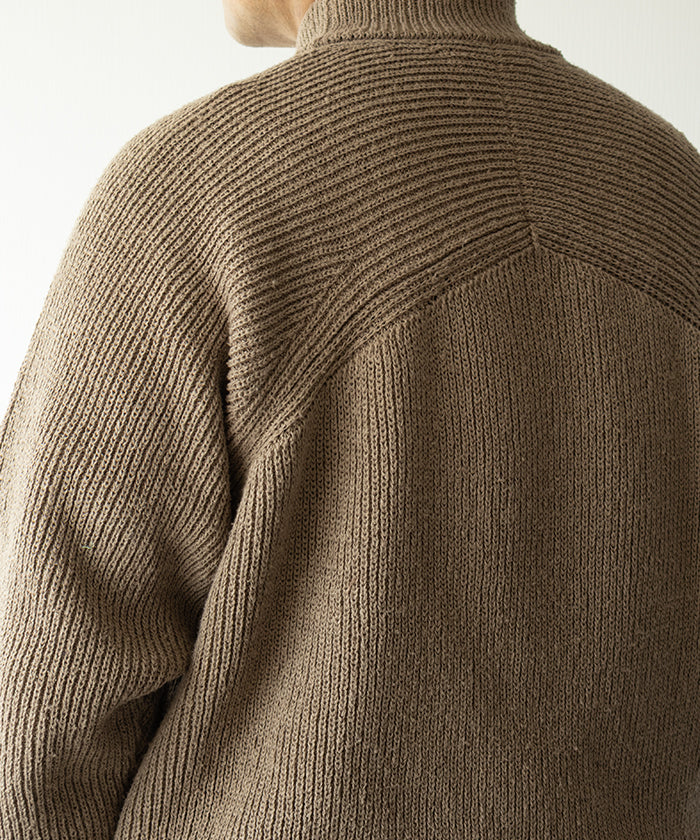 【AUBERGE】LOUISE - BEIGE / オーベルジュ ルイーズ モックネック シルク ニット ベージュ ハンドニット 2025AW 2025秋冬 正規取扱店 神奈川 鎌倉 オンラインショップ 通販