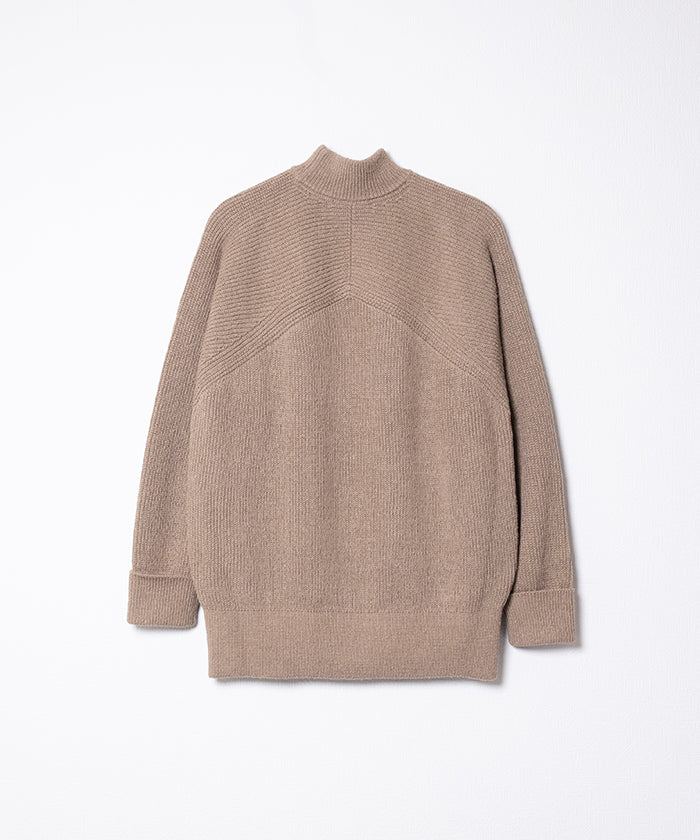 【AUBERGE】LOUISE - BEIGE / オーベルジュ ルイーズ モックネック シルク ニット ベージュ ハンドニット 2025AW 2025秋冬 正規取扱店 神奈川 鎌倉 オンラインショップ 通販