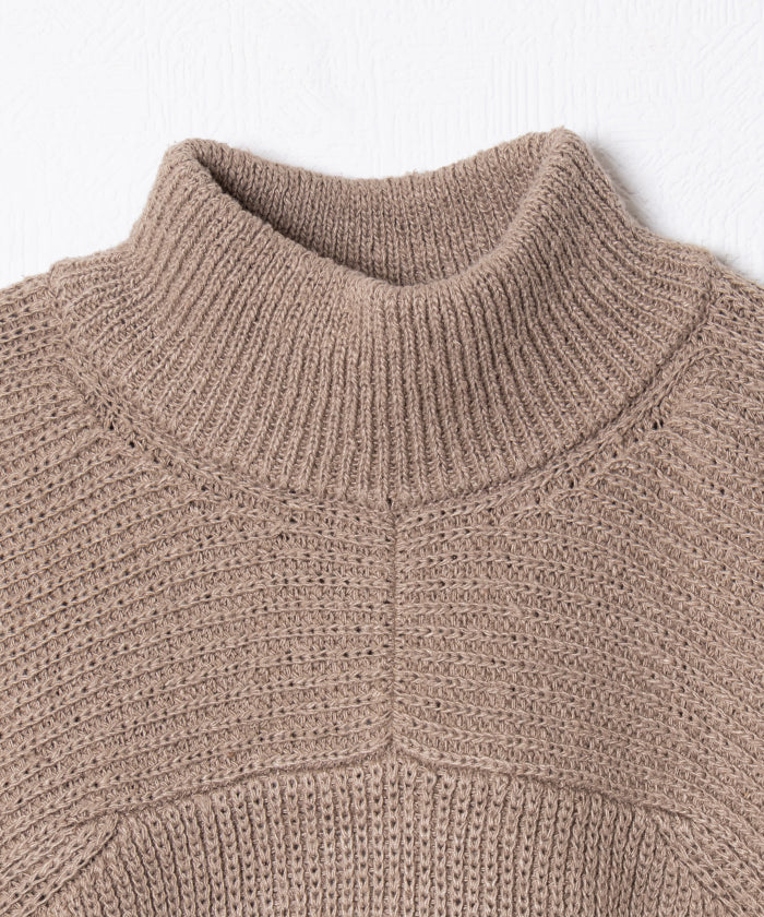 【AUBERGE】LOUISE - BEIGE / オーベルジュ ルイーズ モックネック シルク ニット ベージュ ハンドニット 2025AW 2025秋冬 正規取扱店 神奈川 鎌倉 オンラインショップ 通販