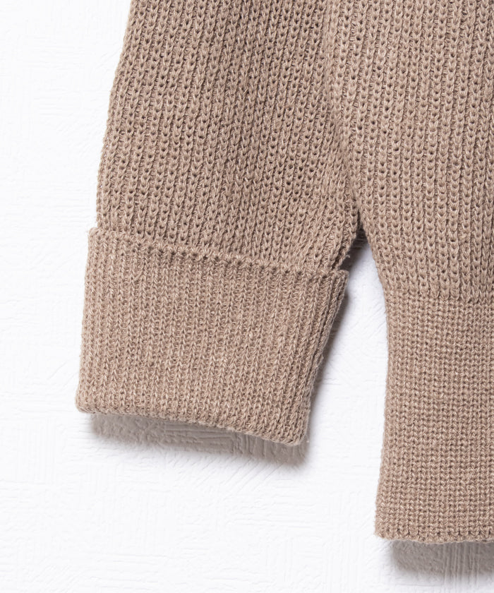 【AUBERGE】LOUISE - BEIGE / オーベルジュ ルイーズ モックネック シルク ニット ベージュ ハンドニット 2025AW 2025秋冬 正規取扱店 神奈川 鎌倉 オンラインショップ 通販