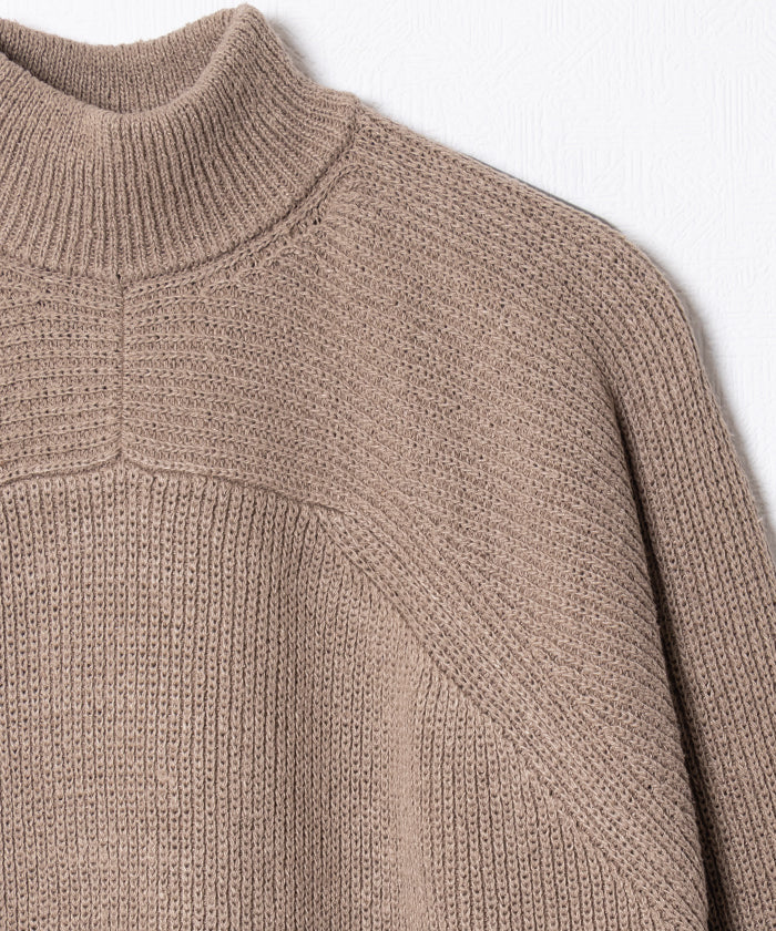 【AUBERGE】LOUISE - BEIGE / オーベルジュ ルイーズ モックネック シルク ニット ベージュ ハンドニット 2025AW 2025秋冬 正規取扱店 神奈川 鎌倉 オンラインショップ 通販