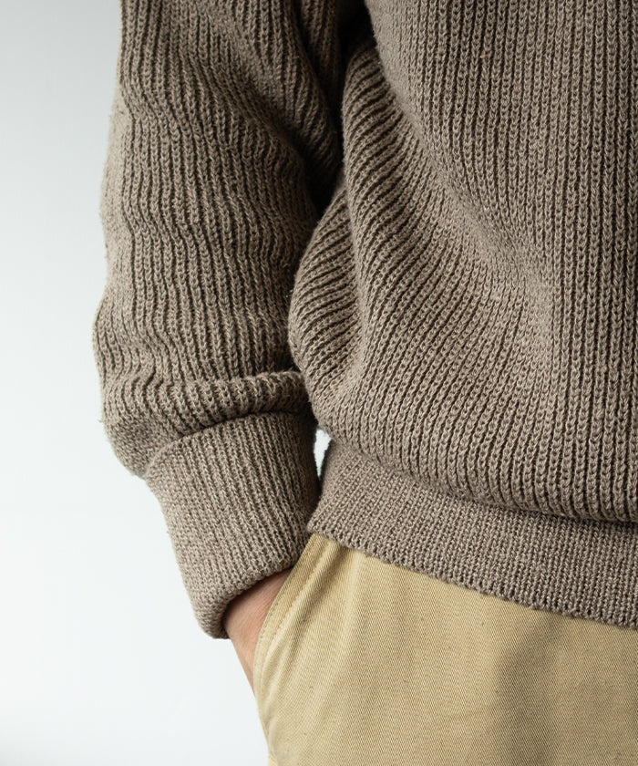 【AUBERGE】LOUISE - BEIGE / オーベルジュ ルイーズ モックネック シルク ニット ベージュ ハンドニット 2025AW 2025秋冬 正規取扱店 神奈川 鎌倉 オンラインショップ 通販