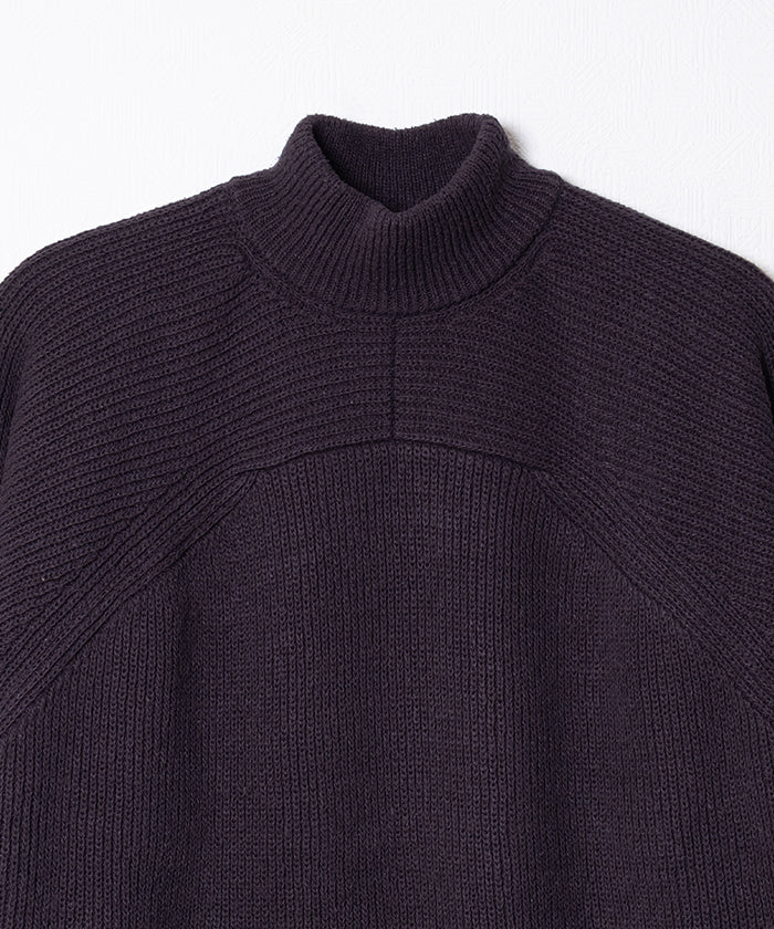 【AUBERGE】LOUISE - CHARCOAL / オーベルジュ ルイーズ モックネック シルク ニット チャコール  ハンドニット 2025AW 2025秋冬 正規取扱店 神奈川 鎌倉 オンラインショップ 通販