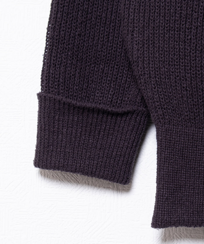 【AUBERGE】LOUISE - CHARCOAL / オーベルジュ ルイーズ モックネック シルク ニット チャコール  ハンドニット 2025AW 2025秋冬 正規取扱店 神奈川 鎌倉 オンラインショップ 通販