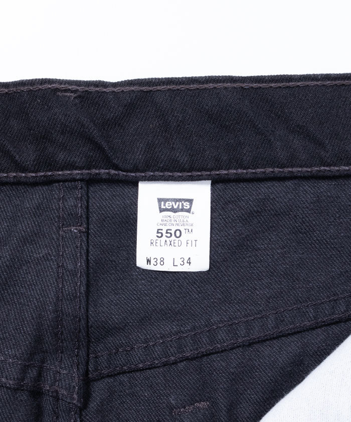 1990's Levi's 550 BLACK DENIM MADE IN USA DEADSTOCK - W38 L34 / アメリカ製 リーバイス550 ブラックデニム デッドストック ビンテージ ヴィンテージ 古着