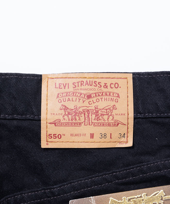 1990's Levi's 550 BLACK DENIM MADE IN USA DEADSTOCK - W38 L34 / アメリカ製 リーバイス550 ブラックデニム デッドストック ビンテージ ヴィンテージ 古着