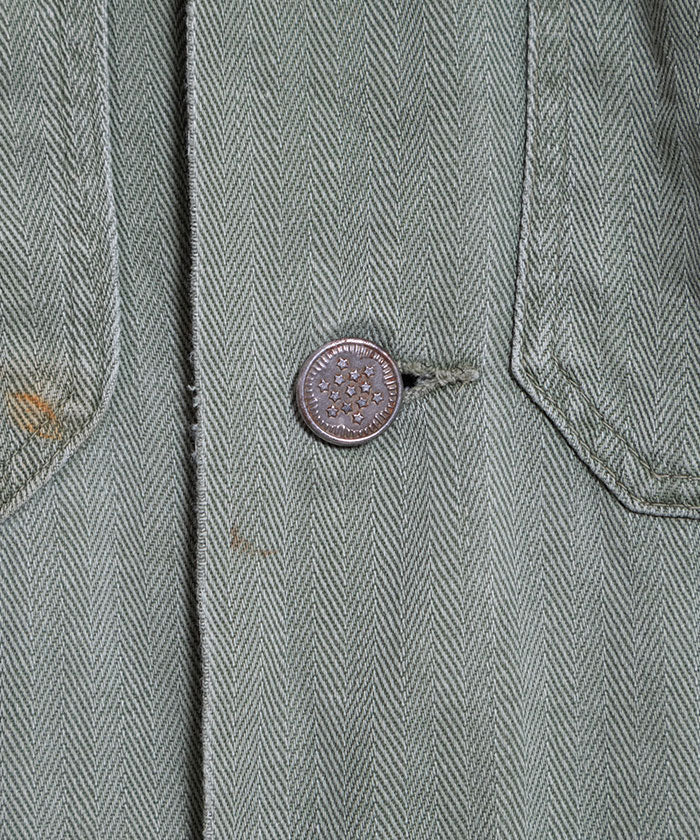 1940's US ARMY M-47 HBT JACKET WITH 13 STAR BUTTON / アメリカ軍 M47 ヘリンボーンツイル ジャケット 13スターボタン 実物 軍モノ 古着 ヴィンテージ