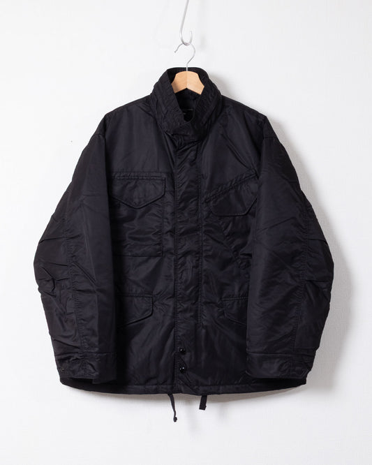 ENGINEERED GARMENTS M65 フィールドジャケット ブラック フライトサテン フロント