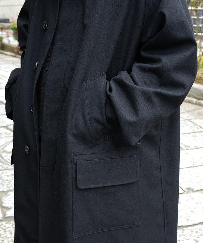 【INTÉRIM】MILITARY WOOL SERGE HYPER BIG HUNTING OVER COAT / インテリム ミリタリー ウールサージ ハイパービッグ ハンティング オーバーコート 2025AW 2025秋冬 正規取扱店 神奈川 鎌倉 オンラインショップ 通販