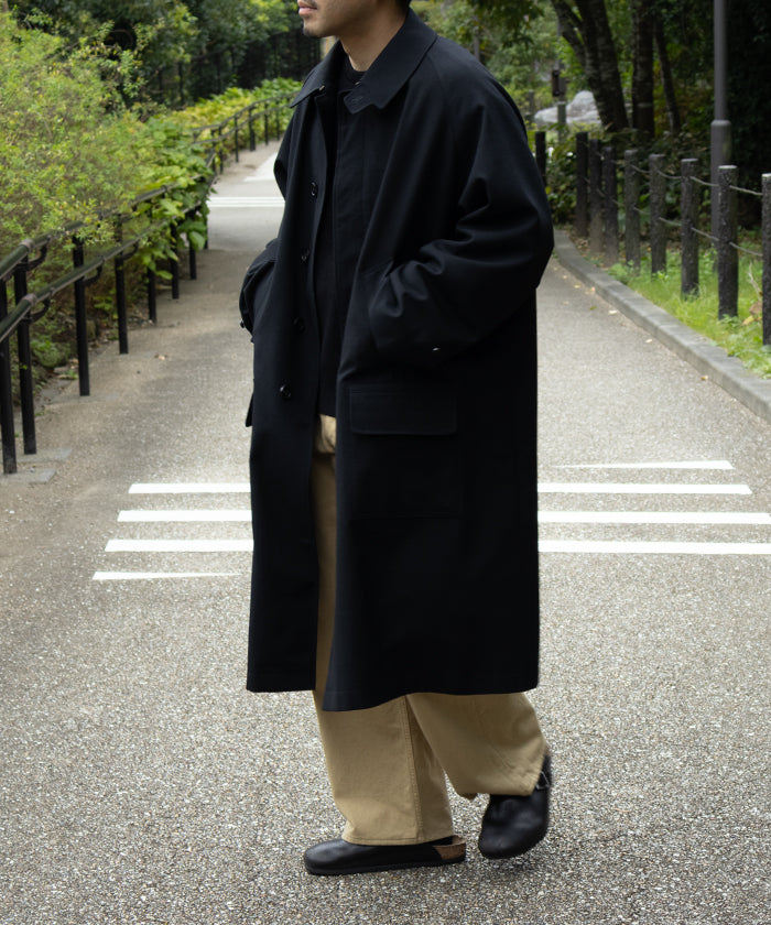 【INTÉRIM】MILITARY WOOL SERGE HYPER BIG HUNTING OVER COAT / インテリム ミリタリー ウールサージ ハイパービッグ ハンティング オーバーコート 2025AW 2025秋冬 正規取扱店 神奈川 鎌倉 オンラインショップ 通販