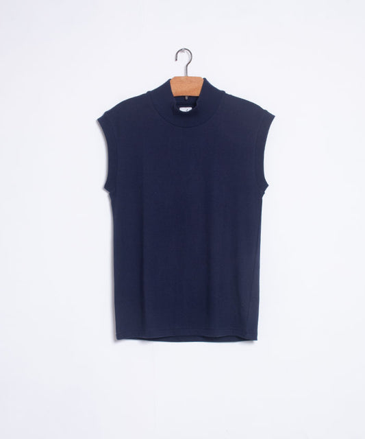 【ANATOMICA】MOCK NECK TEE SLEEVELESS ORGANIC COTTON / アナトミカ モックネックTシャツ スリーブレス オーガニックコットン