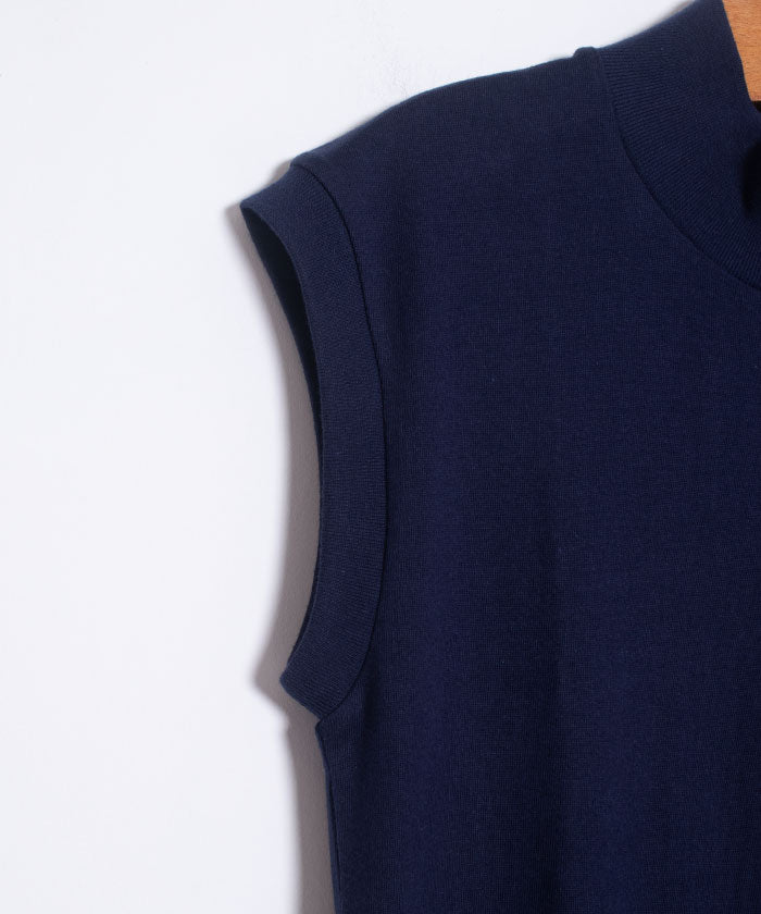 【ANATOMICA】MOCK NECK TEE SLEEVELESS ORGANIC COTTON / アナトミカ モックネックTシャツ スリーブレス オーガニックコットン