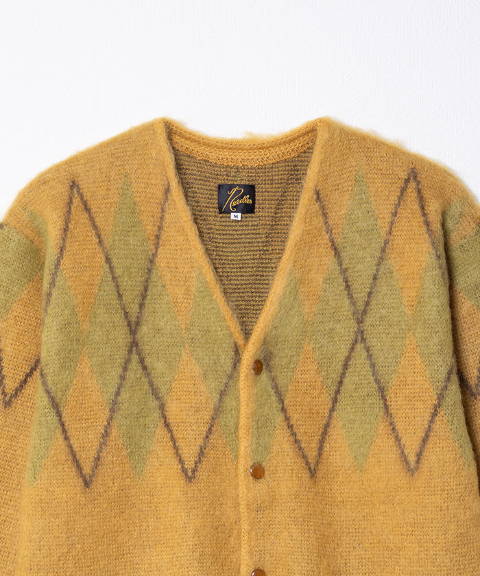 【Needles】MOHAIR CARDIGAN ARGYLE - MUSTARD / ニードルズ モヘアカーディガン アーガイル 2025AW 2025秋冬 正規取扱店 神奈川 鎌倉 オンラインショップ 通販