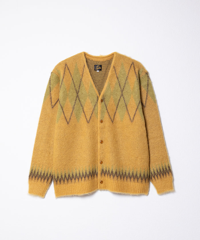 【Needles】MOHAIR CARDIGAN ARGYLE - MUSTARD / ニードルズ モヘアカーディガン アーガイル 2025AW 2025秋冬 正規取扱店 神奈川 鎌倉 オンラインショップ 通販