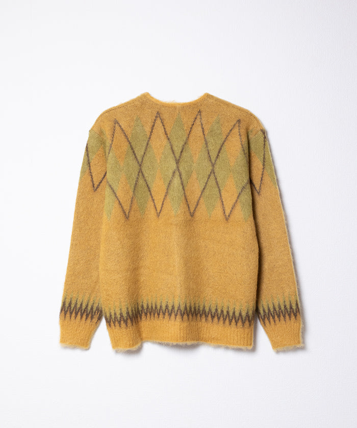 【Needles】MOHAIR CARDIGAN ARGYLE - MUSTARD / ニードルズ モヘアカーディガン アーガイル 2025AW 2025秋冬 正規取扱店 神奈川 鎌倉 オンラインショップ 通販