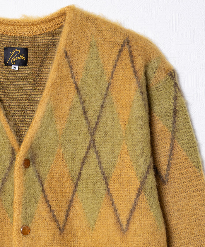 【Needles】MOHAIR CARDIGAN ARGYLE - MUSTARD / ニードルズ モヘアカーディガン アーガイル 2025AW 2025秋冬 正規取扱店 神奈川 鎌倉 オンラインショップ 通販