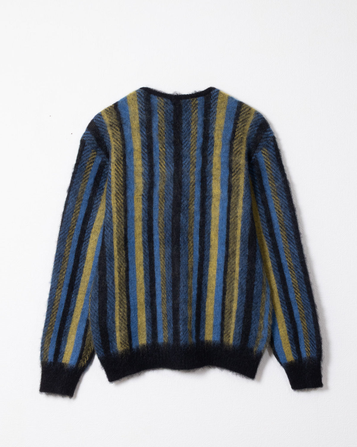 MOHAIR CARDIGAN STRIPE - BLUE / GREEN