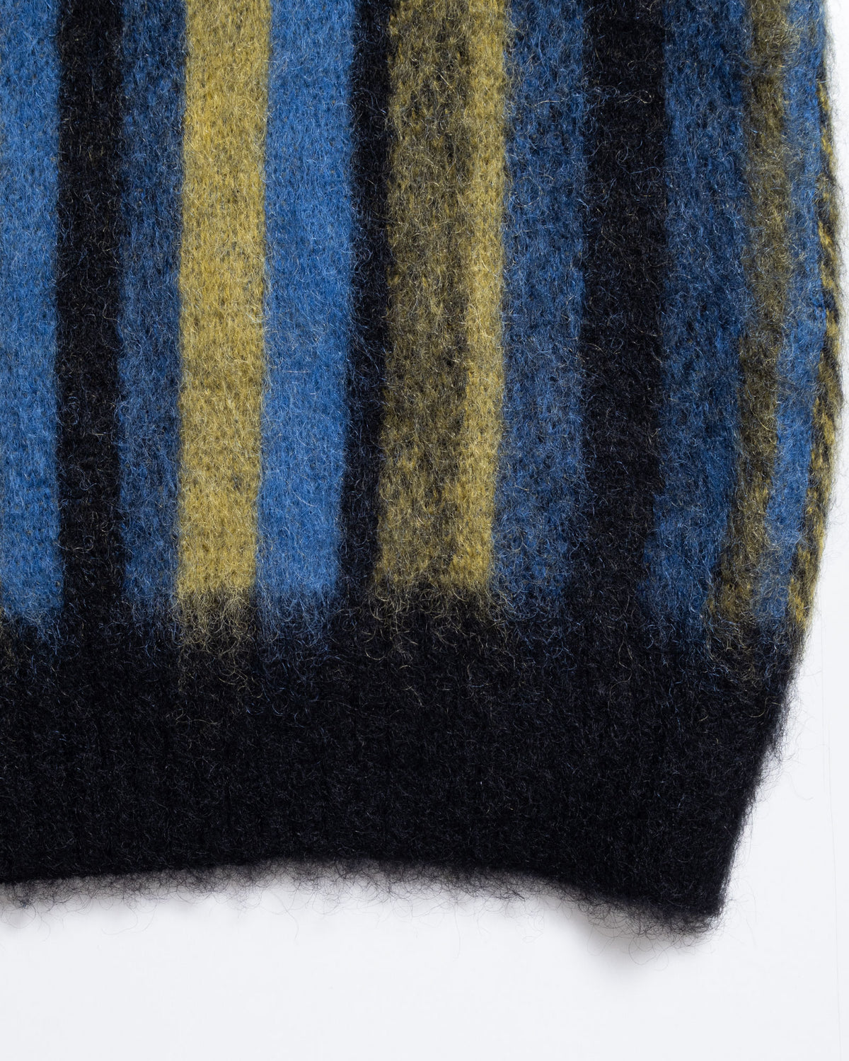 MOHAIR CARDIGAN STRIPE - BLUE / GREEN