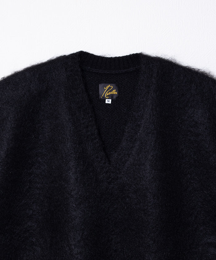 【Needles】MOHAIR KNIT VEST SOLID - BLACK / ニードルズ モヘアニットベスト ソリッド ブラック 2025AW 2025秋冬 正規取扱店 神奈川 鎌倉 オンラインショップ 通販