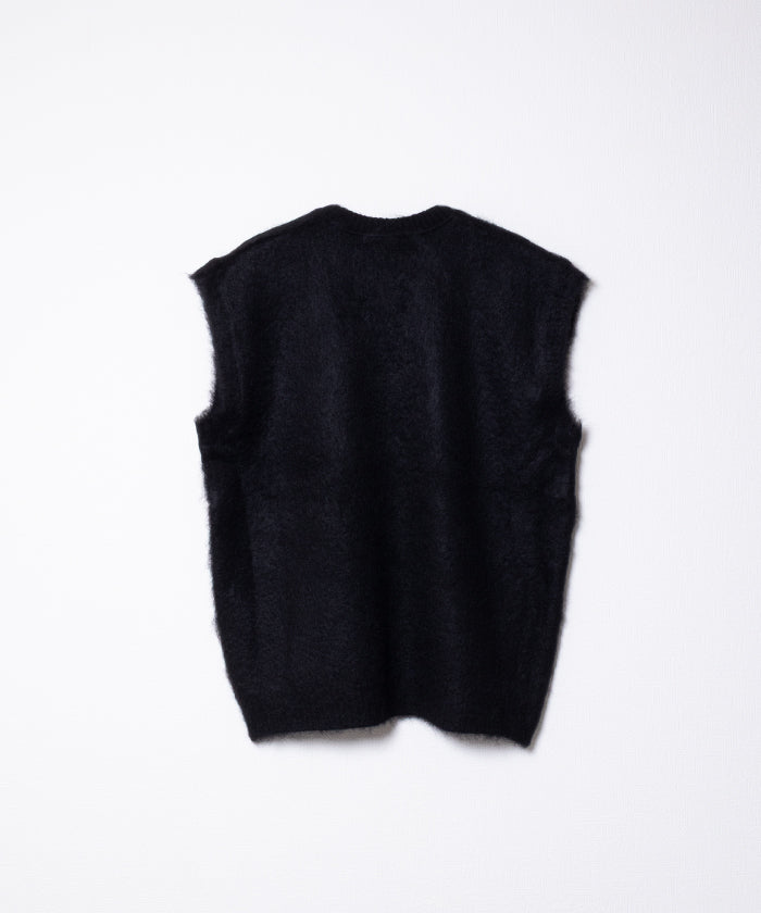 【Needles】MOHAIR KNIT VEST SOLID - BLACK / ニードルズ モヘアニットベスト ソリッド ブラック 2025AW 2025秋冬 正規取扱店 神奈川 鎌倉 オンラインショップ 通販