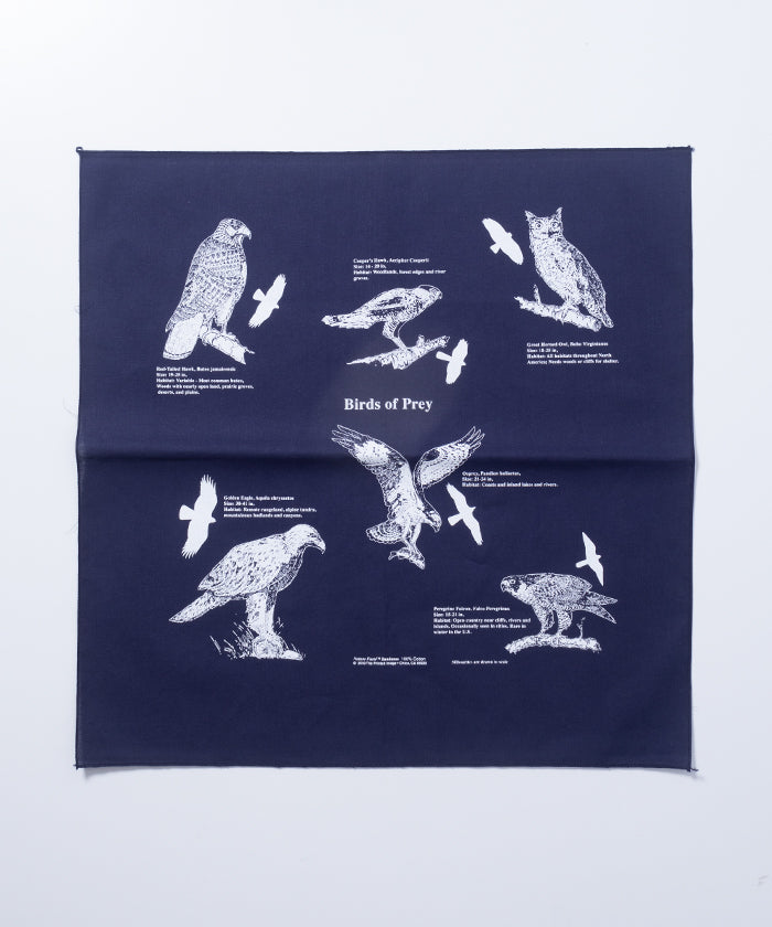 【The Printed Image】NATURE PRINT BANDANNA BIRD / プリンテッドイメージ ネイチャープリント バンダナ バード アメリカ製 ハンカチ 正規取扱店 神奈川 鎌倉 通販 オンラインショップ