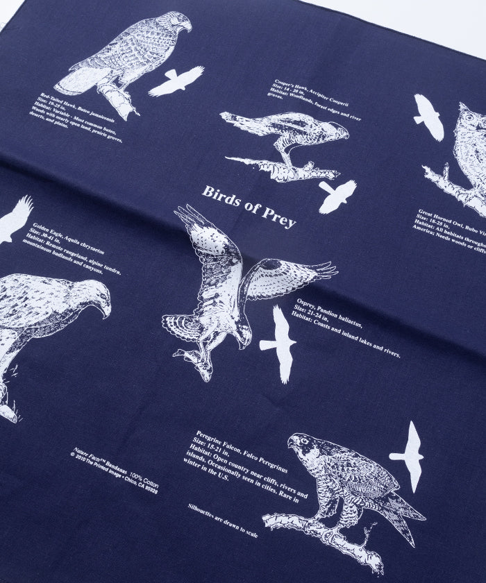 【The Printed Image】NATURE PRINT BANDANNA BIRD / プリンテッドイメージ ネイチャープリント バンダナ バード アメリカ製 ハンカチ 正規取扱店 神奈川 鎌倉 通販 オンラインショップ