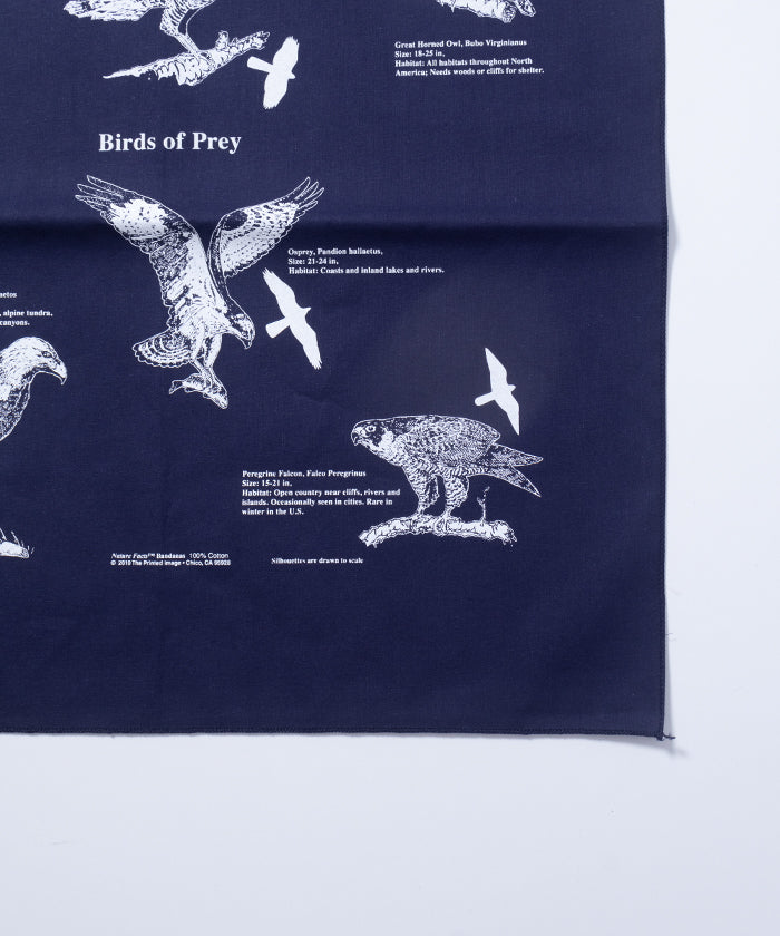 【The Printed Image】NATURE PRINT BANDANNA BIRD / プリンテッドイメージ ネイチャープリント バンダナ バード アメリカ製 ハンカチ 正規取扱店 神奈川 鎌倉 通販 オンラインショップ