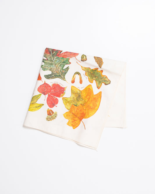 【The Printed Image】NATURE PRINT BANDANNA  FALL LEAVES / プリンテッドイメージ ネイチャー プリント バンダナ ハンカチ フォールリーブス アメリカ製 2026AW 2026秋冬 正規取扱店 神奈川 鎌倉 ARZACH KAMAKURA オンラインショップ 通販