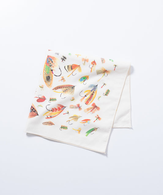 【The Printed Image】NATURE PRINT BANDANNA FLY / プリンテッドイメージ ネイチャー プリント バンダナ フライ アメリカ製 正規取扱店 神奈川　鎌倉 オンラインショップ 通販 ハンカチ