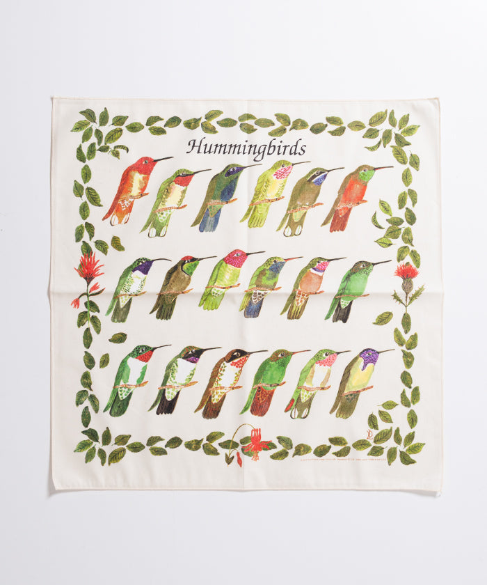 NATURE PRINT BANDANNA HUMMINGBIRD - A'r139 Kamakura
