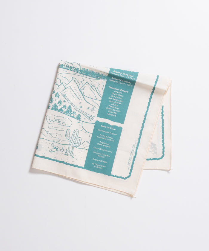 NATURE PRINT BANDANNA PACIFIC CREST TRAIL