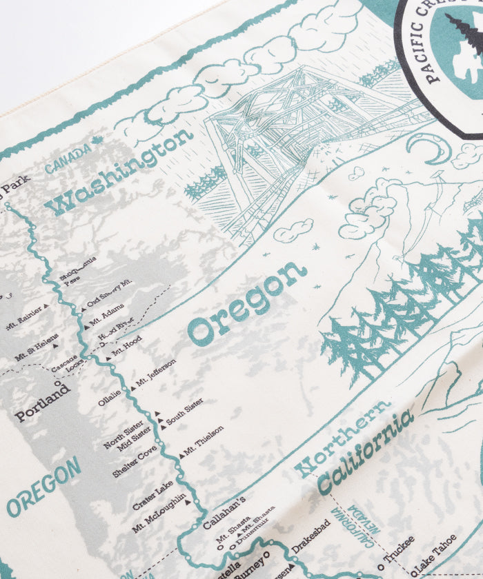 NATURE PRINT BANDANNA PACIFIC CREST TRAIL