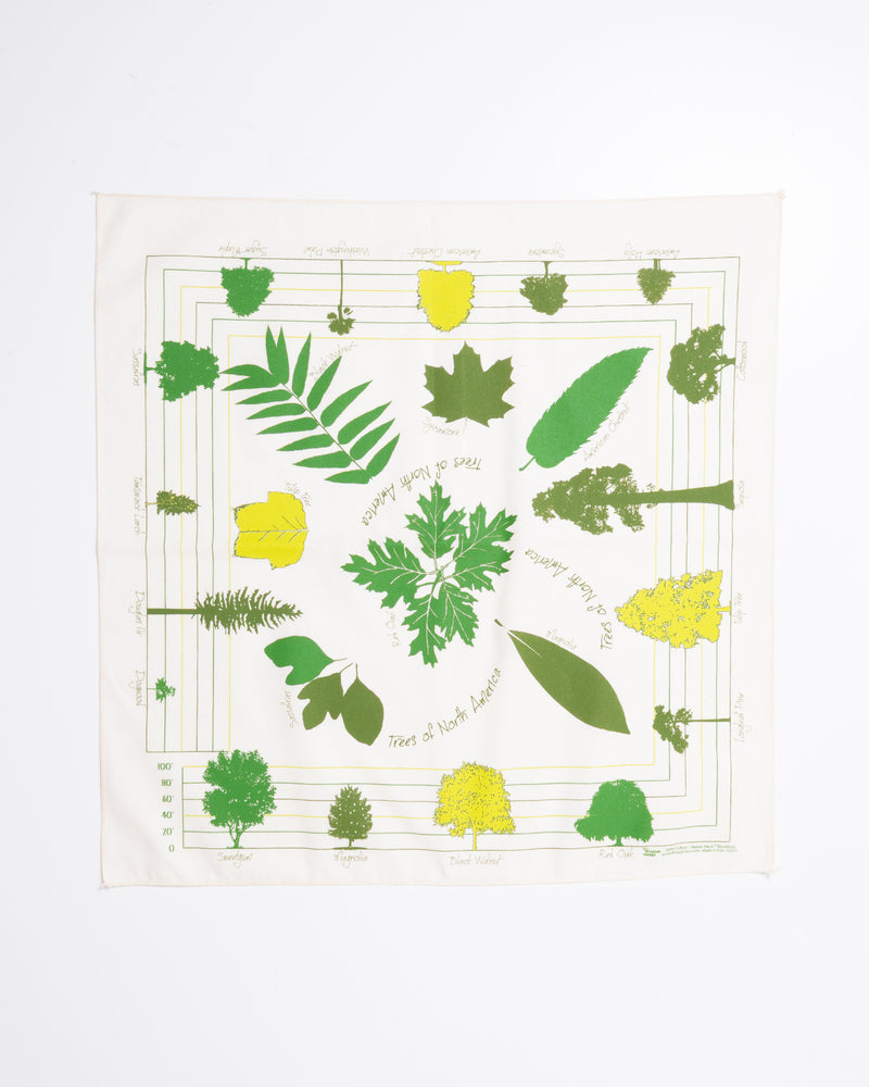【The Printed Image】NATURE PRINT BANDANNA TREES OF NORTH AMERICA / プリンテッドイメージ ネイチャー プリント バンダナ ハンカチ ツリーズ オブ ノースアメリカ アメリカ製 2026AW 2026秋冬 正規取扱店 神奈川 鎌倉 アルザック鎌倉 オンラインショップ 通販 