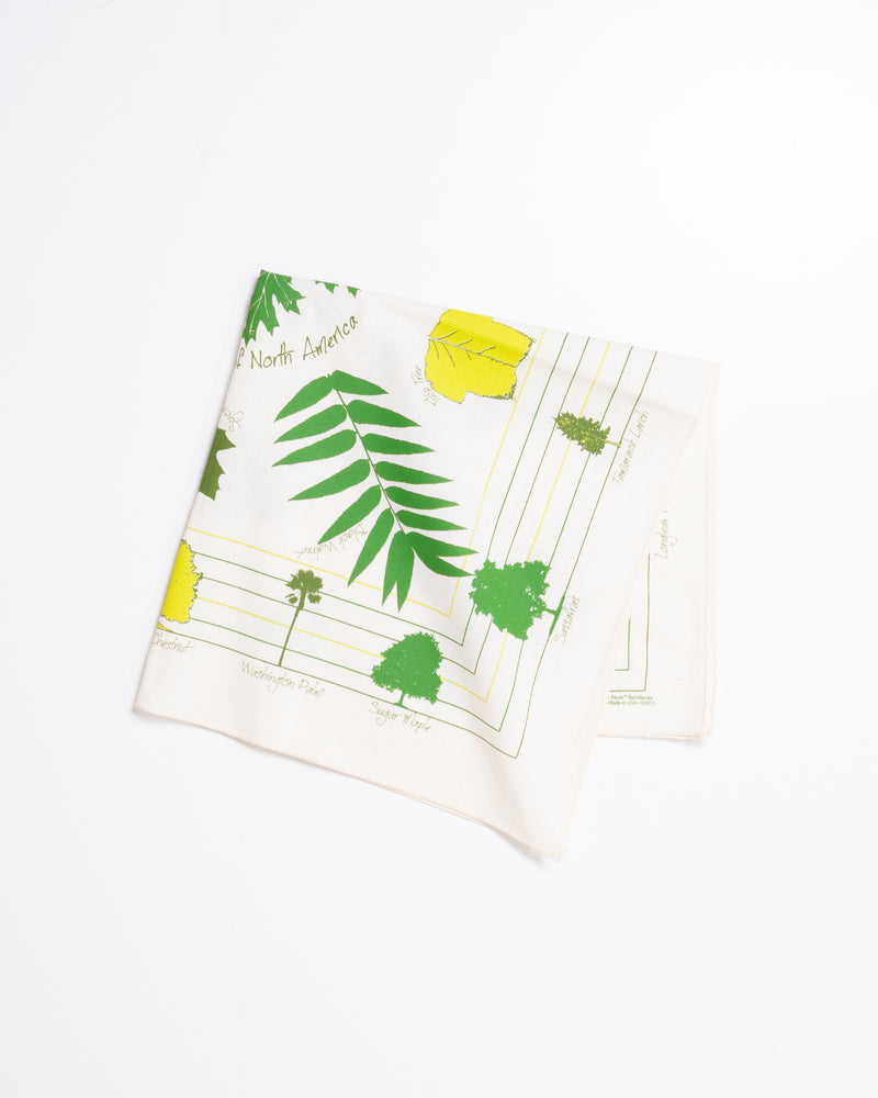 【The Printed Image】NATURE PRINT BANDANNA TREES OF NORTH AMERICA / プリンテッドイメージ ネイチャー プリント バンダナ ハンカチ ツリーズ オブ ノースアメリカ アメリカ製 2026AW 2026秋冬 正規取扱店 神奈川 鎌倉 アルザック鎌倉 オンラインショップ 通販 