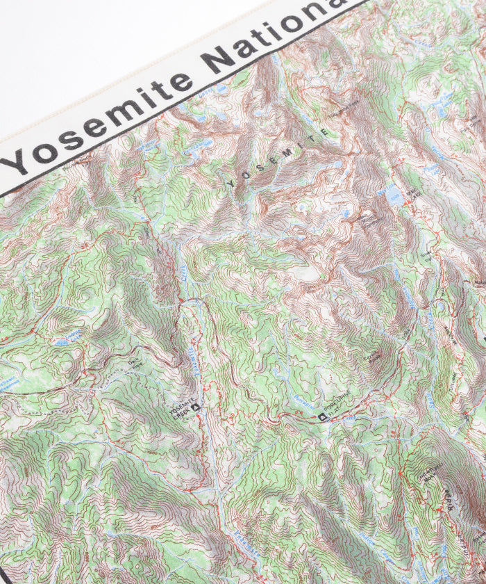 【The Printed Image】 NATURE PRINT BANDANNA YOSEMITE TOPO / プリンテッドイメージ ネイチャー プリント バンダナ ハンカチ ヨセミテ 地図 アメリカ製 2026ss 2026春夏 正規取扱店 神奈川 鎌倉