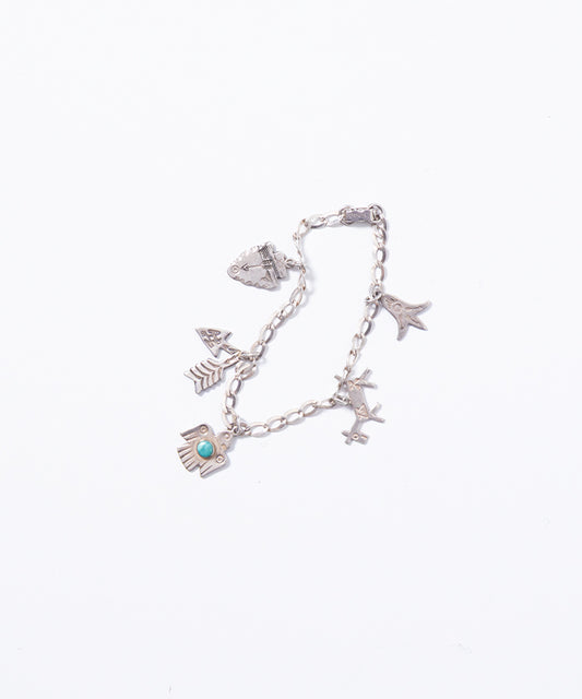 1930-40's FRED HARVEY ERA NAVAJO CHARM BRACELET