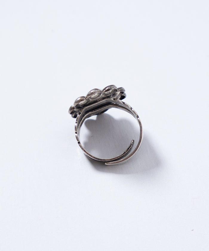 VINTAGE NAVAJO SILVER FLOWER ADJUSTABLE RING