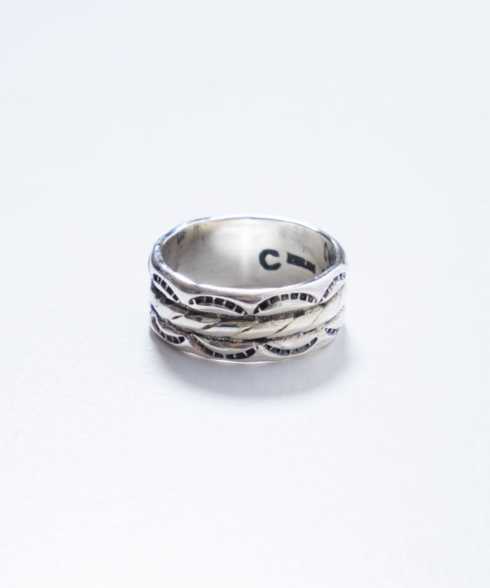 VINTAGE NAVAJO STERLING SILVER HANDSTAMPED RING / ナバホ シルバーリング インディアンジュエリー ヴィンテージ ビンテージ 中古 通販 オンラインショップ 神奈川 鎌倉