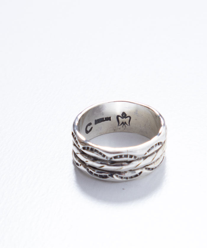 VINTAGE NAVAJO STERLING SILVER HANDSTAMPED RING / ナバホ シルバーリング インディアンジュエリー ヴィンテージ ビンテージ 中古 通販 オンラインショップ 神奈川 鎌倉