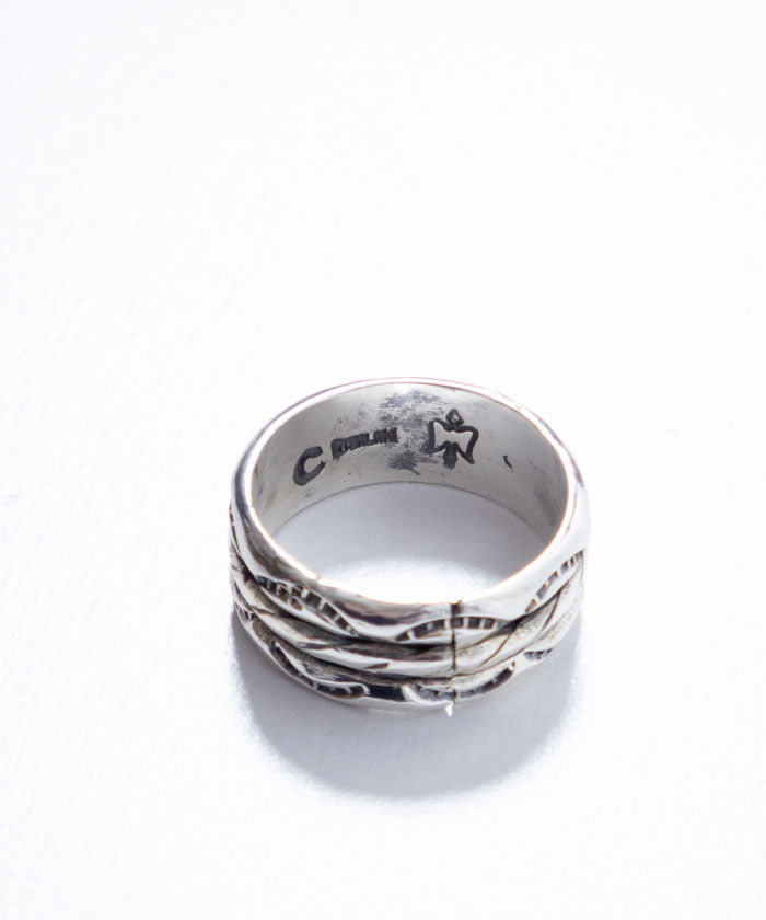 VINTAGE NAVAJO STERLING SILVER HANDSTAMPED RING / ナバホ シルバーリング インディアンジュエリー ヴィンテージ ビンテージ 中古 通販 オンラインショップ 神奈川 鎌倉