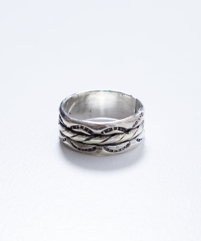 VINTAGE NAVAJO STERLING SILVER HANDSTAMPED RING / ナバホ シルバーリング インディアンジュエリー ヴィンテージ ビンテージ 中古 通販 オンラインショップ 神奈川 鎌倉