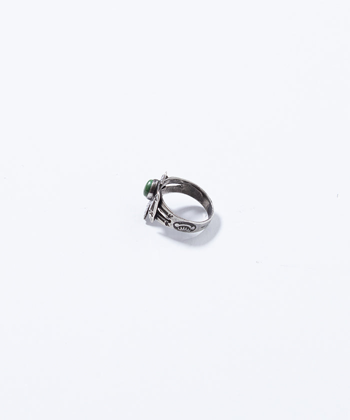 Anillo de apliques de aves de pájaro navajo y trueno vintage Fred Harvey Era