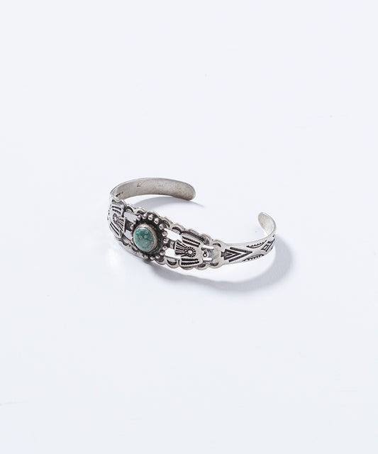Navajo Vintage Turquoise & Thunder Bird Applicle Prazlet Fred Harvey Era - 4