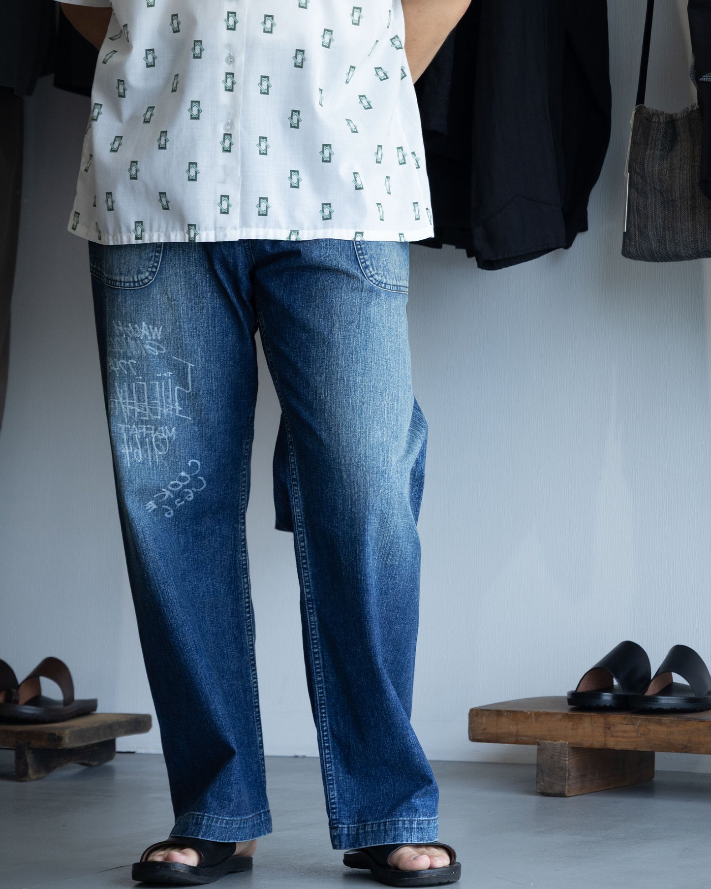  HERILL-NAVY DENIM UTILITY PANTS - VINTAGEWORN - ARZACH KAMAKURA 