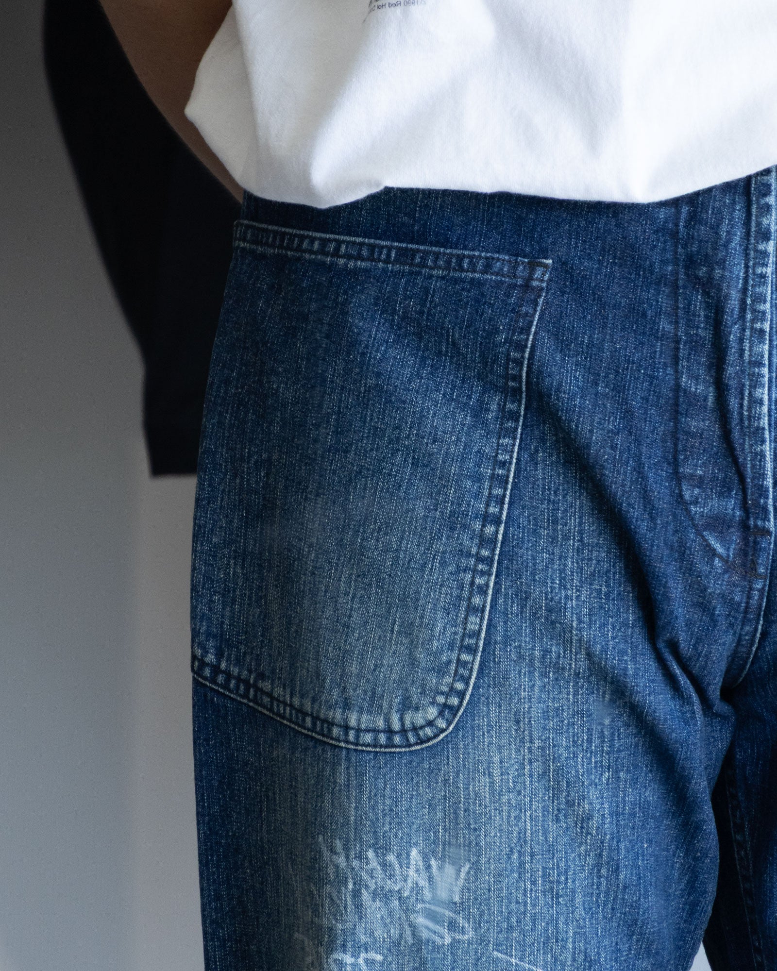  HERILL-NAVY DENIM UTILITY PANTS - VINTAGEWORN - ARZACH KAMAKURA 