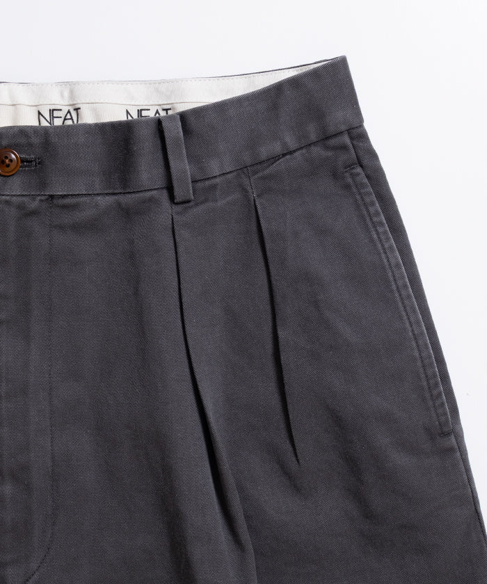 NEAT】NEAT CHINO SHORTS - FADE CHARCOAL / ニート ニートチノショーツ
