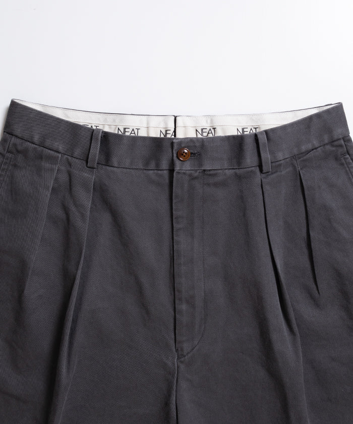 NEAT】NEAT CHINO SHORTS - FADE CHARCOAL / ニート ニートチノ