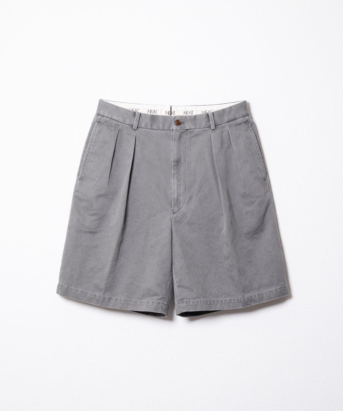 [NEAT] NEAT 斜纹棉布短裤 - FADE GREY / NEET 斜纹棉布短裤 Fade Grey 2026ss 2026 春夏 - ARZACH KAMAKURA 官方经销商 神奈川镰仓网上商店邮购