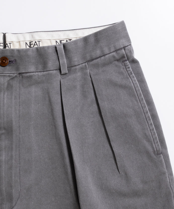 [NEAT] NEAT 斜纹棉布短裤 - FADE GREY / NEET 斜纹棉布短裤 Fade Grey 2026ss 2026 春夏 - ARZACH KAMAKURA 官方经销商 神奈川镰仓网上商店邮购