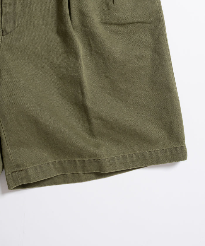 [NEAT] NEAT 斜纹棉布短裤 - FADE OLIVE / NEET 斜纹棉布短裤 Fade Olive 2026ss 2026 春夏 - ARZACH KAMAKURA 官方经销商 神奈川镰仓网上商店邮购